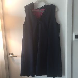 Jessica Howard Size 22W navy dress with ruffles